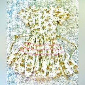 Vintage handmade square dance dress romantic toile pattern everyday dress